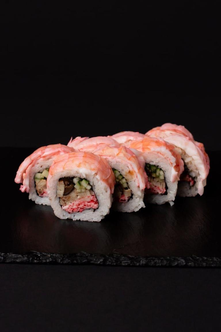 Рол з креветкою та Тамаго